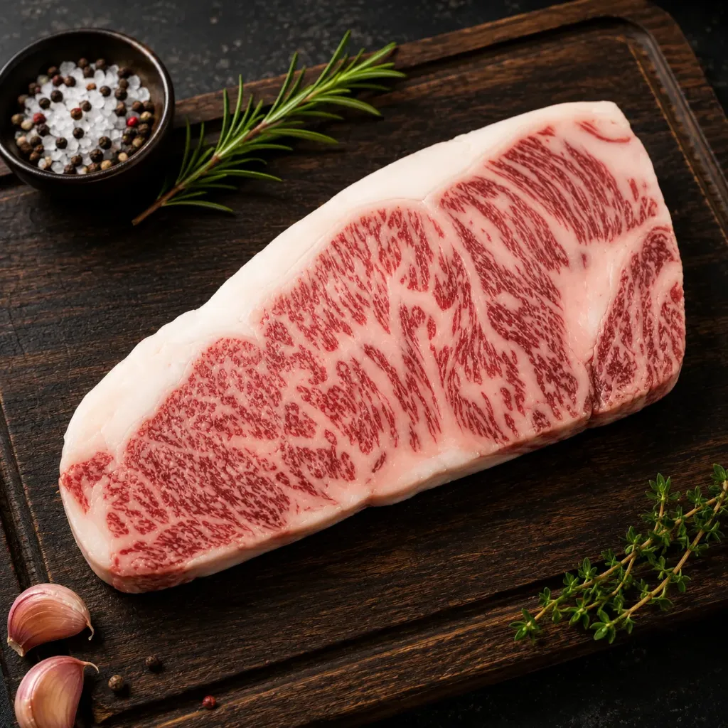 [BJ003112] Kagoshima Wagyu A5 Striploin Steak (361 - 380g)
