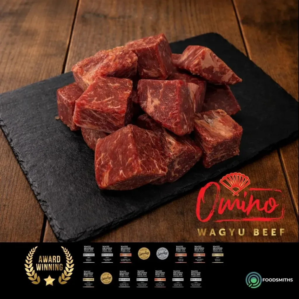 [CDBA041] Omino Australian Wagyu Topside MB6-7 Diced Cut 250g/pack