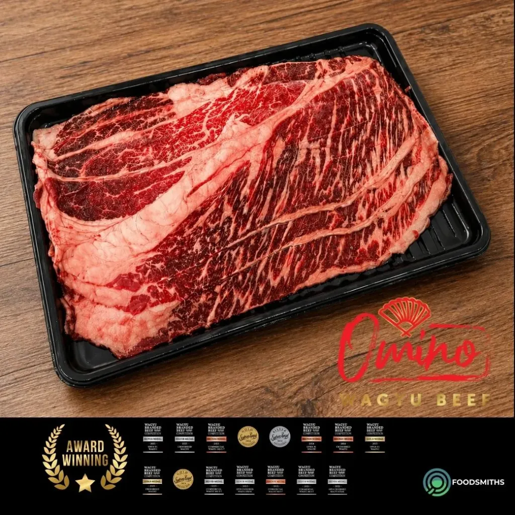 Omino Australian Wagyu Chuck Eye Roll MB6-7 Shabu Shabu 150g/pack